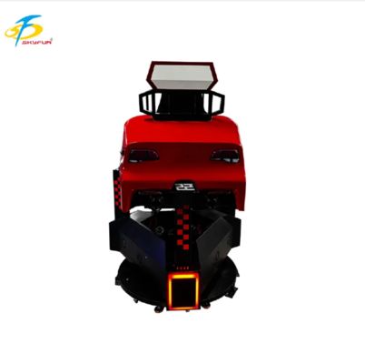 3-Scherm Rode Raceauto Arcade Machine – 360° Rotatie, Force Feedback, 3D Audio, Hoge Vernieuwingsfrequentie, Meeslepende VR Rijsimulator voor FEC's & Arcadehallen