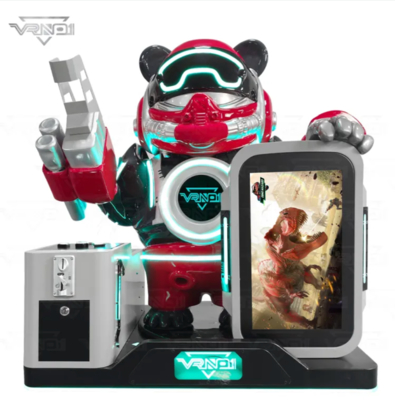VR Panda Soldier – Geavanceerde Interactieve VR Schietmachine met 7 Spellen, Speelgoeddispenser, Ondersteuning voor Meerdere Betaalmethoden & Aanpasbaar Panda-ontwerp voor Arcadehallen