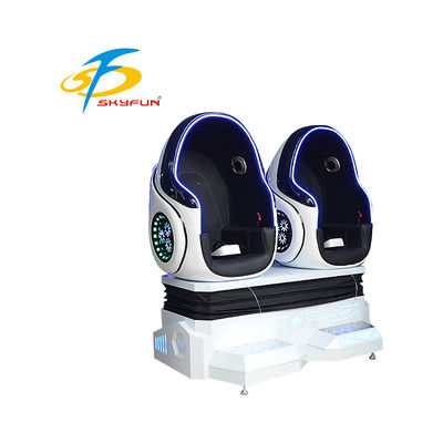 9D VR Egg Cinema Dubbele zitplaatsen ️ Immersive VR Motion Chair met meer dan 100 films en 15 games, dynamische zitplaatsen, lucht- en trillingseffecten voor arcades