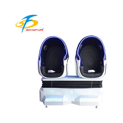 9D VR Egg Cinema Dubbele zitplaatsen ️ Immersive VR Motion Chair met meer dan 100 films en 15 games, dynamische zitplaatsen, lucht- en trillingseffecten voor arcades