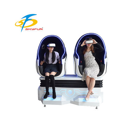9D VR Egg Cinema Dubbele zitplaatsen ️ Immersive VR Motion Chair met meer dan 100 films en 15 games, dynamische zitplaatsen, lucht- en trillingseffecten voor arcades
