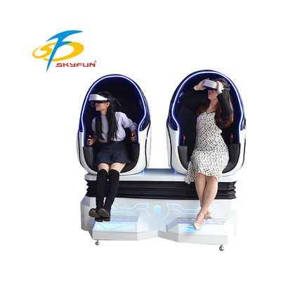 9D VR Egg Cinema Dubbele zitplaatsen ️ Immersive VR Motion Chair met meer dan 100 films en 15 games, dynamische zitplaatsen, lucht- en trillingseffecten voor arcades