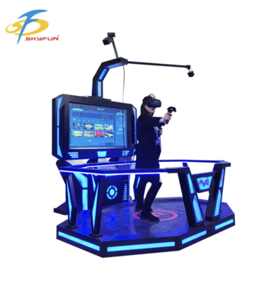 Middelstage VR HTC Vive 9D Standing Game Platform ️ Interactieve VR-simulator op ruimteschaal met meer dan 100 games, VR-headset met hoge resolutie, munt of kaartbetaling voor arcades
