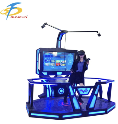 Middelstage VR HTC Vive 9D Standing Game Platform ️ Interactieve VR-simulator op ruimteschaal met meer dan 100 games, VR-headset met hoge resolutie, munt of kaartbetaling voor arcades