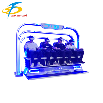 9D VR 4 zitplaatsen Cinema Chair ️ Multi-Person VR Simulator met meer dan 100 films, 15 interactieve games, Deepoon VR-bril