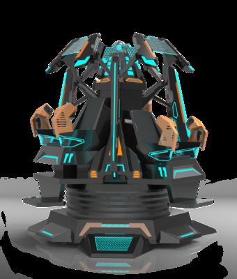 Fun Star Tower 3-zits VR Cinema Simulator | Exclusief 9-DOF Bewegingsontwerp, 360° Display, Multi-Speciale Effecten, DPVR Bril & 3-Speler Immersieve Rit – SKYFUN Fabrikant