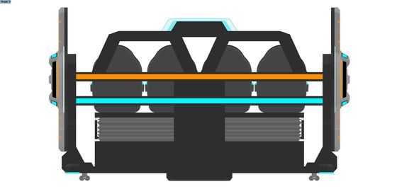 FUN Cinema 4 Seat VR Cinema Simulator∙ Multiplayer 9D VR Motion Ride met groot voorscherm, Splicing Design, DPVR Glasses & Dynamic Special Effects ∙ SKYFUN Manufacturer