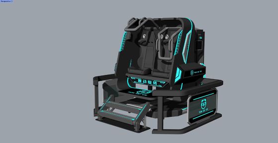 Leuke Rotating Star 2 Seat VR Simulator. 360° Oneindige rotatie, compact ontwerp, 20 games met speciale effecten, DPVR E3S bril en 32 inch monitor