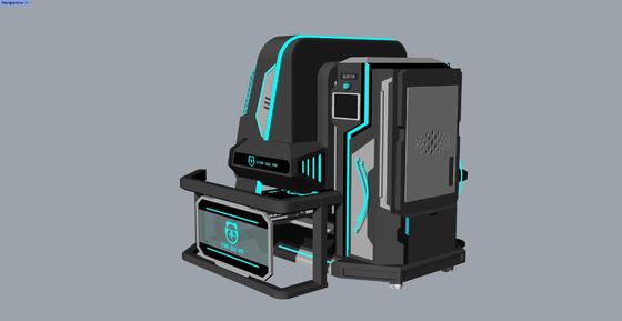 Leuke Rotating Star 2 Seat VR Simulator. 360° Oneindige rotatie, compact ontwerp, 20 games met speciale effecten, DPVR E3S bril en 32 inch monitor