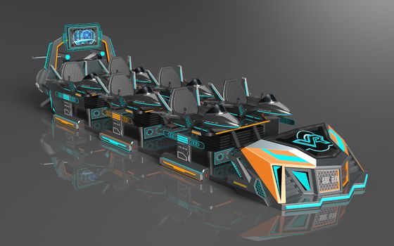 Fun Fly Battleship 6 zitplaatsen VR-bioscoop ∙ Individuele actie structuur, uitbreidbare stoelen, groot achterscherm, 55 games, DPVR E3-S bril en 32 inch monitor      SKYFUN fabrikant