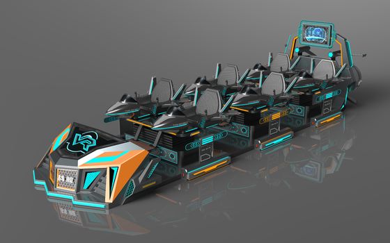 Fun Fly Battleship 6 zitplaatsen VR-bioscoop ∙ Individuele actie structuur, uitbreidbare stoelen, groot achterscherm, 55 games, DPVR E3-S bril en 32 inch monitor      SKYFUN fabrikant