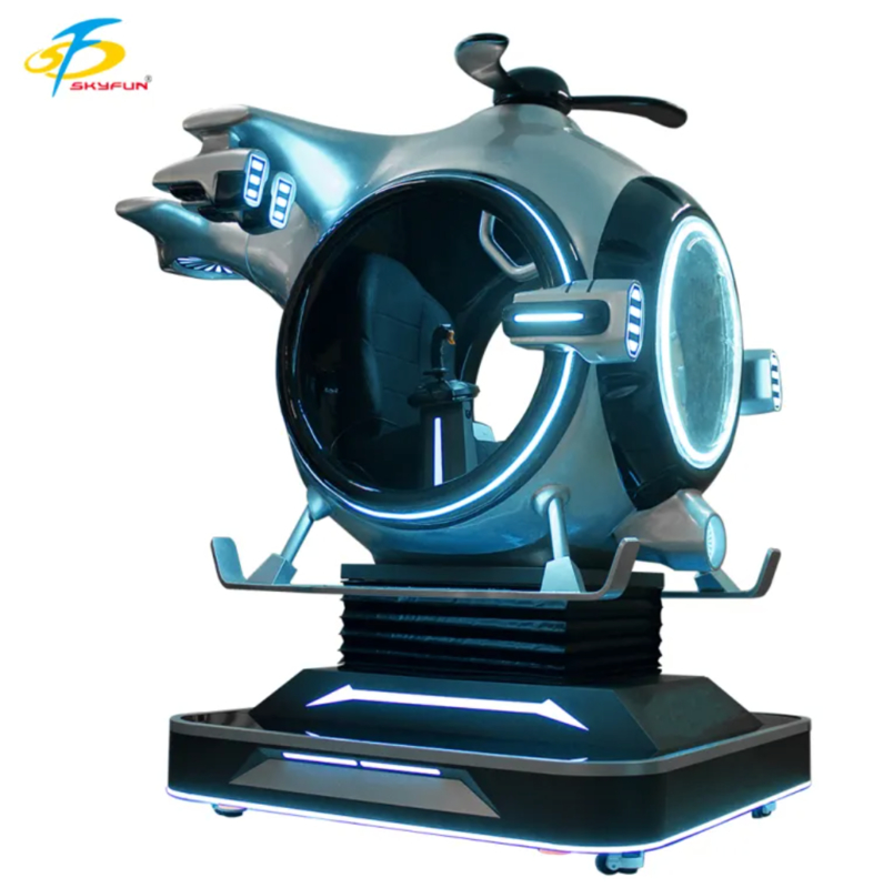 Aanpasbare 9D VR Vluchtsimulator Helikopter Ride Machine | Fun Fighter van SKYFUN – 1 Speler, 55+ Spellen, Thrustmaster Joystick, DPVR Headset, Winkelcentrum & Arcade Gebruik