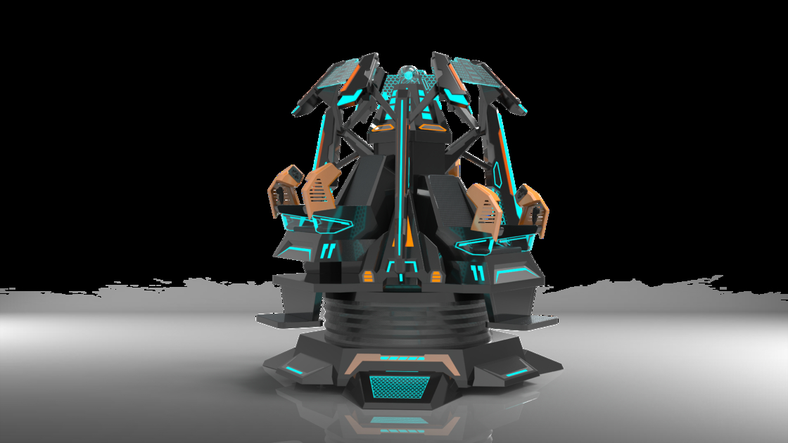 Fun Star Tower 3-zits VR Cinema Simulator | Exclusief 9-DOF Bewegingsontwerp, 360° Display, Multi-Speciale Effecten, DPVR Bril & 3-Speler Immersieve Rit – SKYFUN Fabrikant