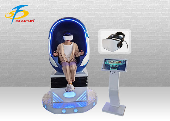 Stoel van het bedrijfs de Blauwe Kleuren9d VR Ei met 90pcs-Films + 10pcs-Spelen