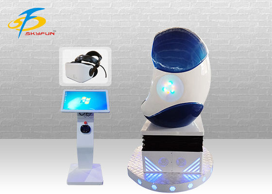 De blauwe en Witte Enige Bioskoop van het Speler9d Ei VR/Virtuele Werkelijkheidssimulator